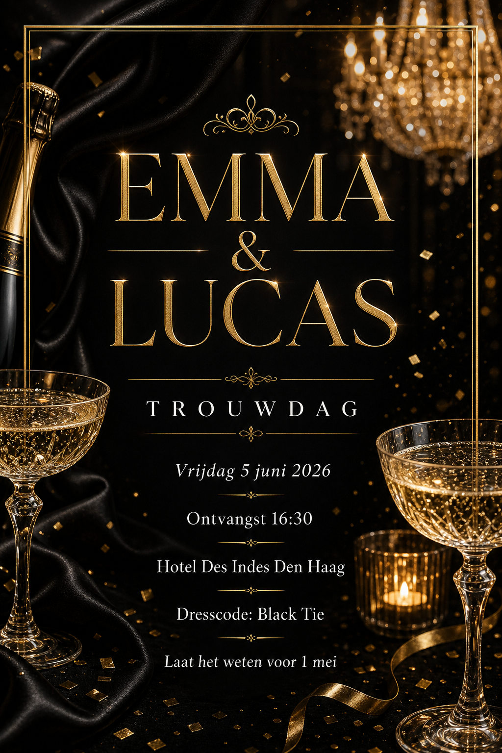 Champagne Black Tie