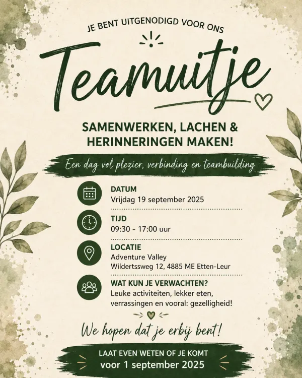 Teamuitje Botanisch