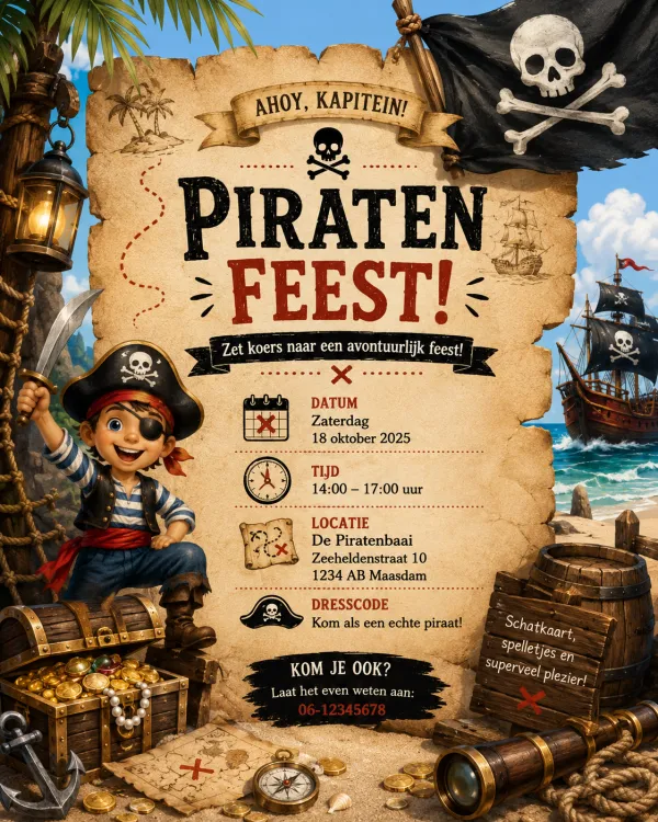 Piratenfeest Schatkaart